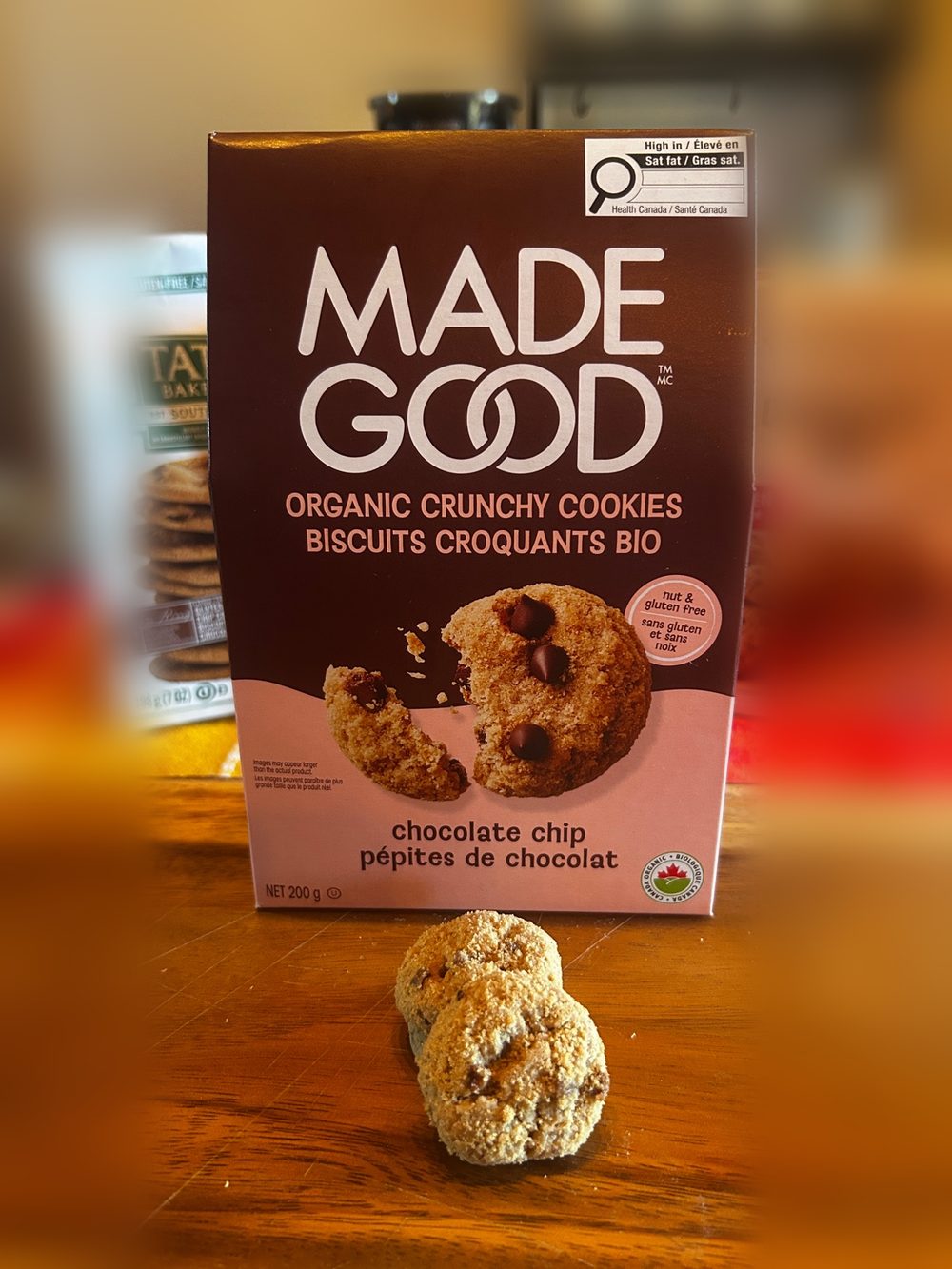 MadeGood organic crunchy chocolate chip cookies